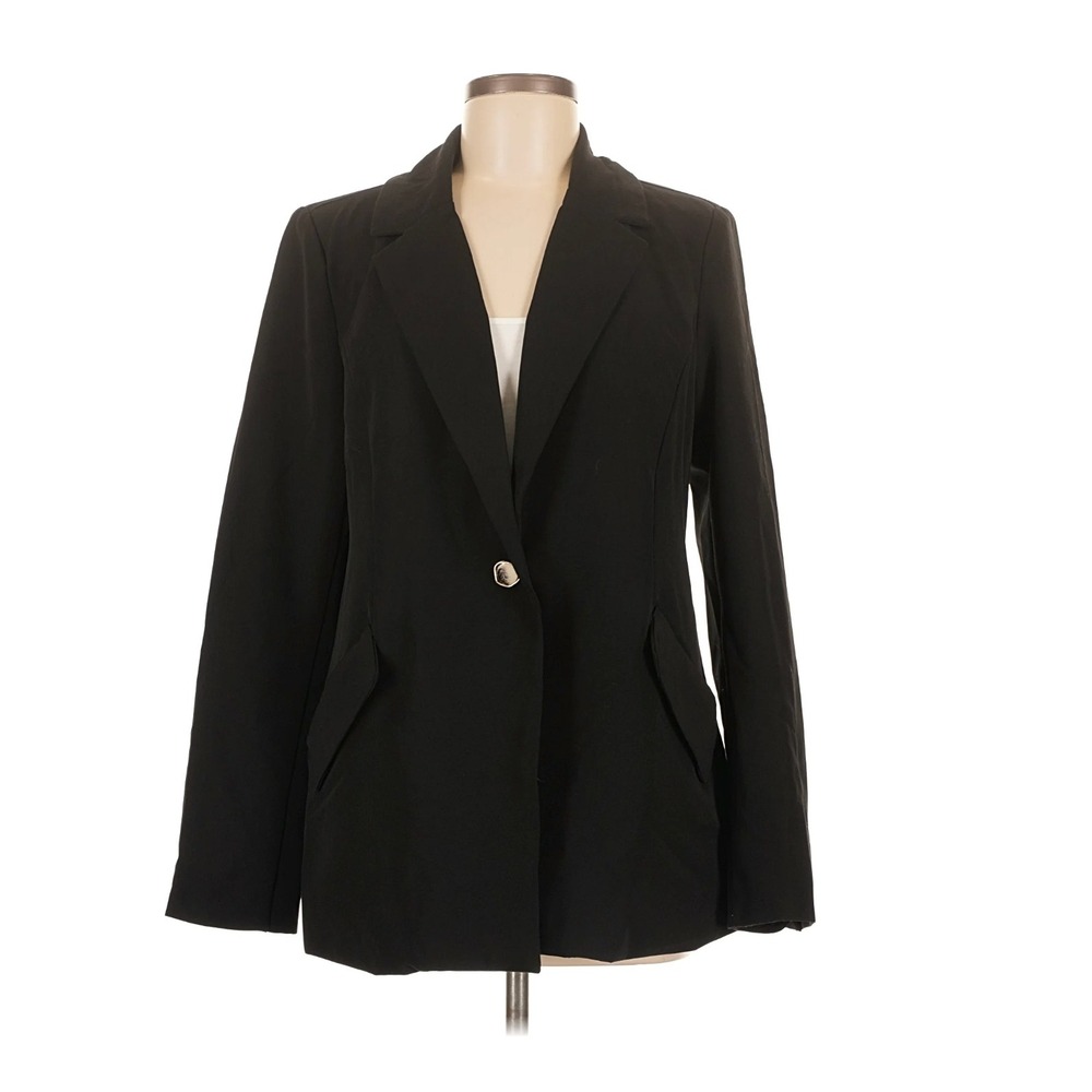 Bagatelle Collection New York Womens Black Single Button Blazer Size M